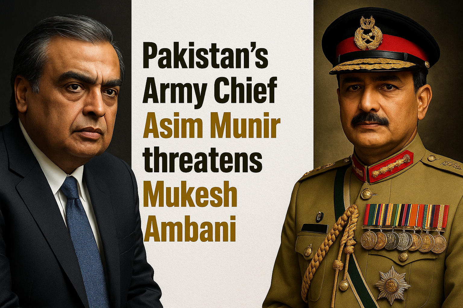 Asim Munir threatens Mukesh Ambani