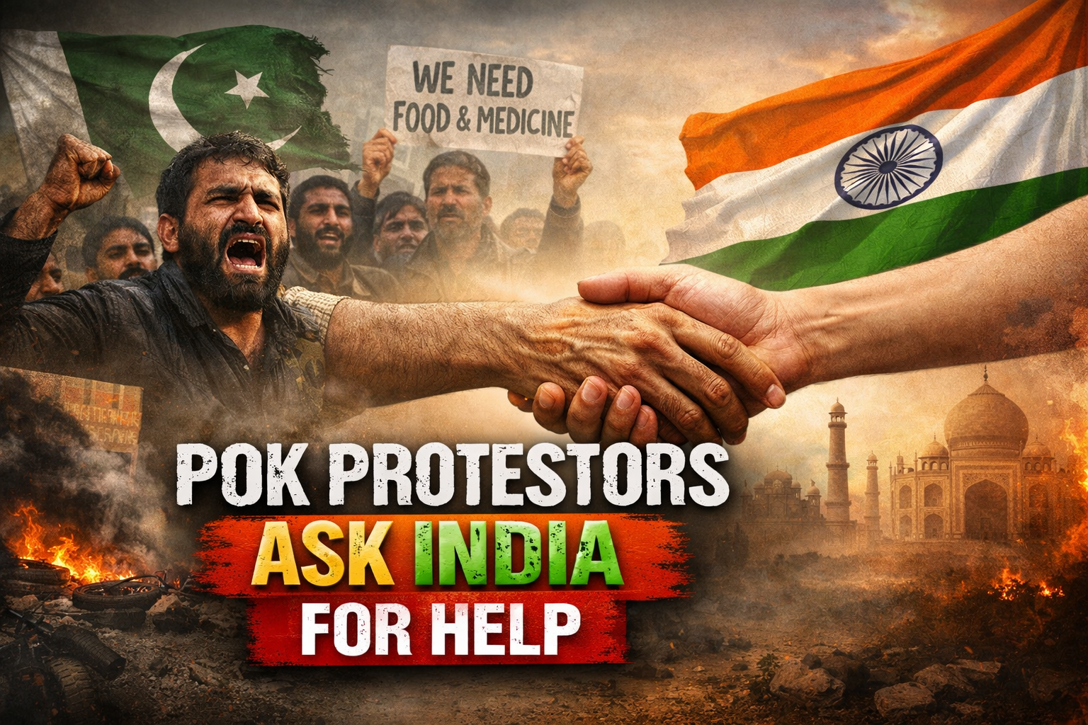 POK protestors ask India for help